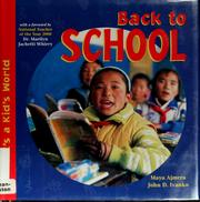 Front cover of Back to School (It's a Kid's World) by Maya Ajmera