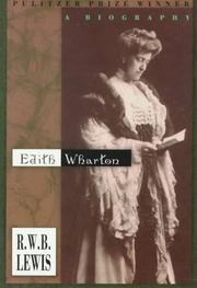 Cover of Edith Wharton by R. W. B. Lewis