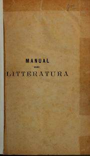 Front cover of Manual de litteratura by Joaquin de Paula Sousa