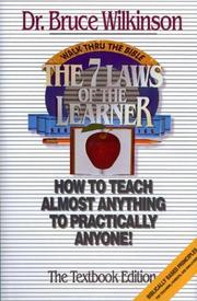 Front cover of The Seven Laws of the Learner by Bruce Wilkinson