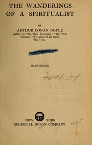 Cover of The Wanderings of a Spiritualist by Arthur Conan Doyle