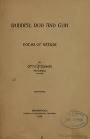Front cover of Rudder, rod and gun by Otto Stechhan