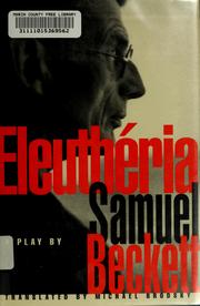 Cover of Eleuthéria by Samuel Beckett