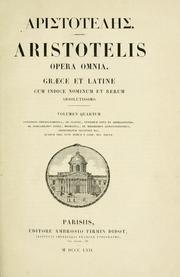 Cover of Opera omnia; graece et latine by Aristotle