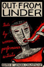 Cover of Out from under by Lenora Champagne