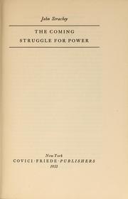 Cover of The coming struggle for power by John Strachey