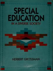 Front cover of Special education in a diverse society by Herbert Grossman