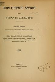 Front cover of Juan Lorenzo Segura y el poema de Alexandre by Marcelo Macías y García