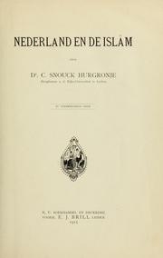Front cover of Nederland en de Islam by C. Snouck Hurgronje