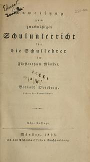 Front cover of Anweisung zum zweckmässigen Schulunterricht für die Schullehrer im Fürstenthum Münster by Bernard Overberg