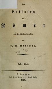 Front cover of Die Religion der Römer by Johann Adam Hartung