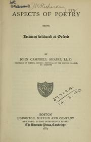 Cover of Aspects of poetry by John Campbell Shairp