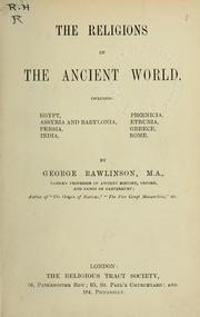 Front cover of Religions of the ancient world by George Rawlinson