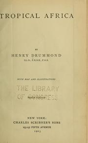 Front cover of Tropical Africa by Henry Drummond