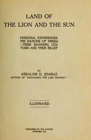 Front cover of Land of the lion and the sun by Absalom D. Shabaz