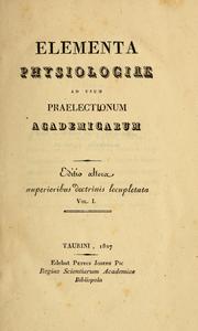Front cover of Elementa physiologiae ad usum praelectionum academicarum by Lorenzo Martini