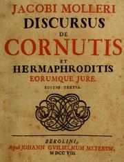 Front cover of Jacobi Molleri Discursus de cornutis et hermaphroditis eorumque jure by Jacob Moller