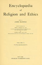 Cover of Encyclopaedia of religion and ethics by James Hastings