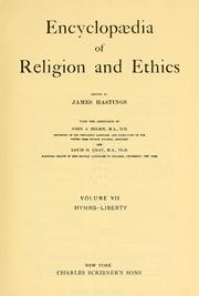 Front cover of Encyclopaedia of religion and ethics by James Hastings