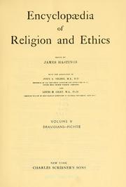 Cover of Encyclopaedia of religion and ethics by James Hastings