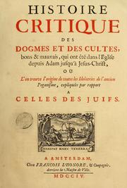 Front cover of Histoire critique des dogmes et des cultes by Pierre Jurieu