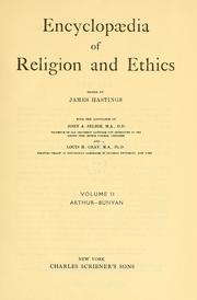 Front cover of Encyclopaedia of religion and ethics by James Hastings