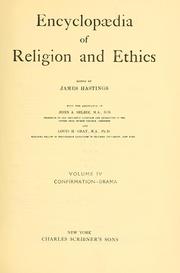 Front cover of Encyclopaedia of religion and ethics by James Hastings
