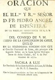 Front cover of Oracion que el Ill.mo y R.mo señor D. Fr. Pedro Angel de Espiñeira by Pedro Angel de Espiñeira