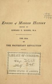 Front cover of The era of the Protestant revolution by Frederic Seebohm