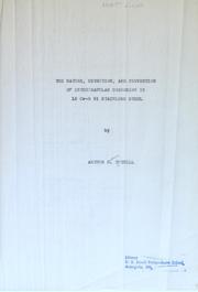 Front cover of The nature, detection, and prevention of intergranular corrosion in 18 Cr-8 Ni stainless steel by Arthur Horace Tuthill
