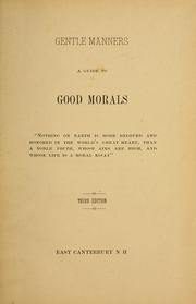 Cover of Gentle manners by Henry Clay Blinn
