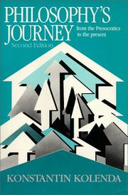 Front cover of Philosophy's journey by Konstantin Kolenda