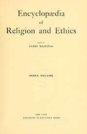 Cover of Encyclopaedia of religion and ethics by James Hastings