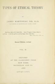 Front cover of Types of ethical theory by James Martineau