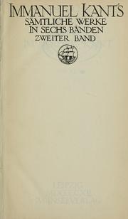 Front cover of Sämtliche Werke by Immanuel Kant