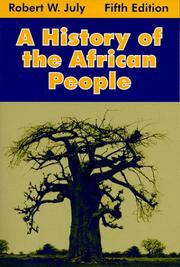Front cover of A history of the African people by Robert William July