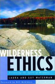 Cover of Wilderness ethics by Laura Waterman