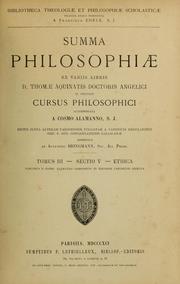 Front cover of Summa philosophiae ex variis libris D. Thomae Aquinatis Doctoris Angelici by Thomas Aquinas
