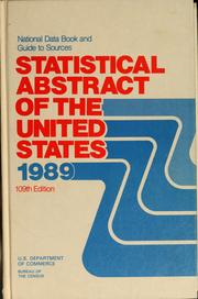 Cover of Statistical abstract of the United States, 1989 by United States. Bureau of the Census