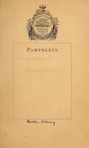 Front cover of [Engravings relating to Shakespeare rebound from an unidentifiable source] by Bell, John