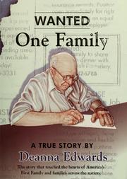 Front cover of Wanted--one family by Deanna Edwards