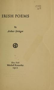 Cover of Irish poems by Arthur Stringer