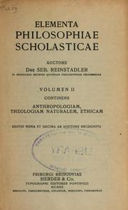 Front cover of Elementa philosophiae scholasticae by Sebastian Reinstadler