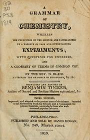 Front cover of Grammar of chemistry by D. Blair