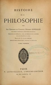 Front cover of Histoire de la philosophie by Gonzalez, Zephirin cardinal