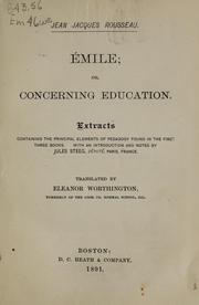 Front cover of Émile by Jean-Jacques Rousseau