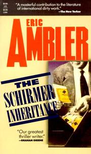 Cover of The Schirmer inheritance by Eric Ambler