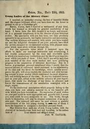 Front cover of Young ladies of the history class by Joseph Wright Taylor