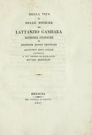 Front cover of Della vita e delle pitture di Lattanzio Gambara by Federico Nicoli Cristiani