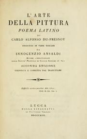 Cover of L'arte della pittura by Charles-Alphonse Dufresnoy